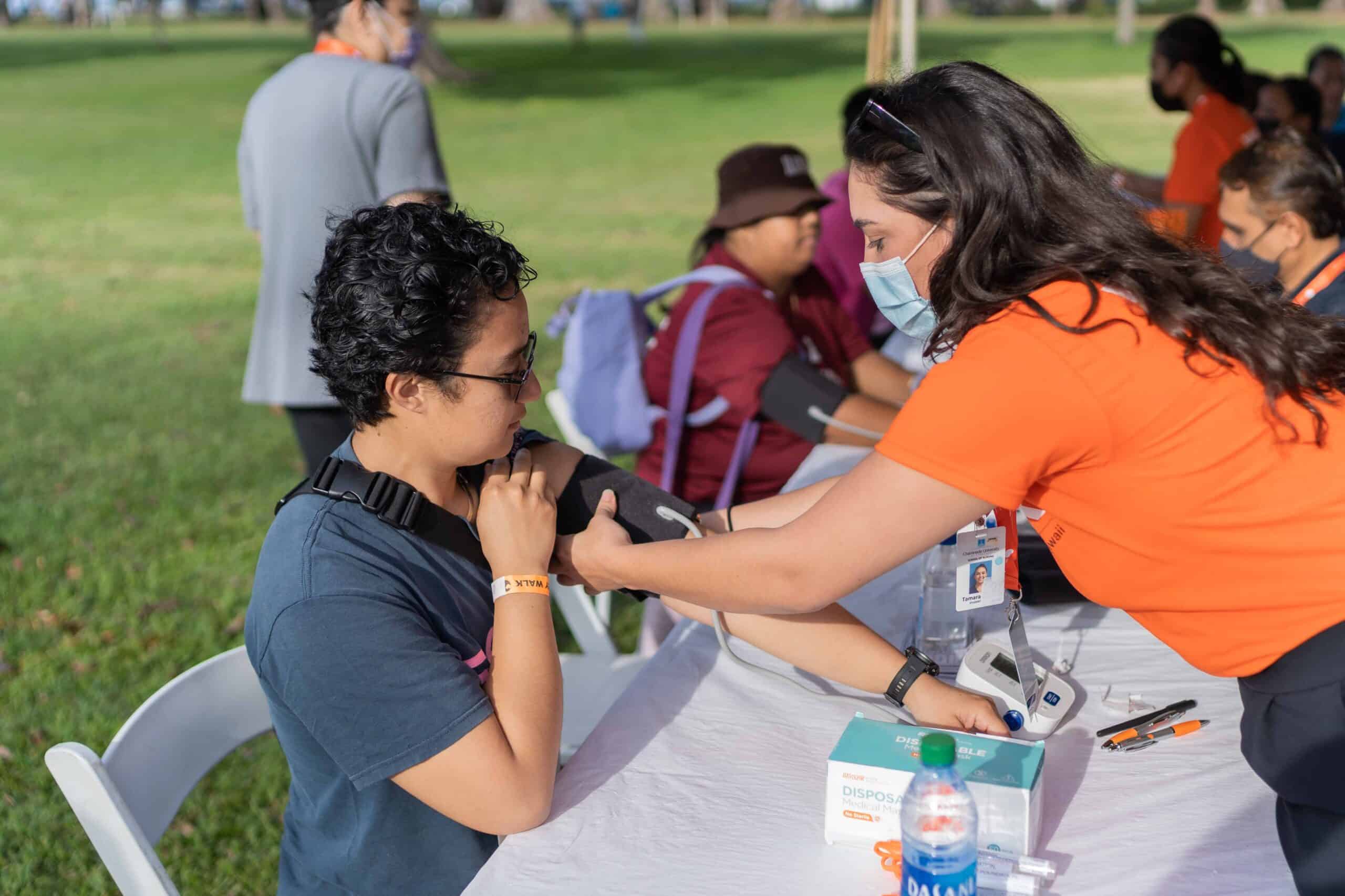 NKFH taking blood pressure