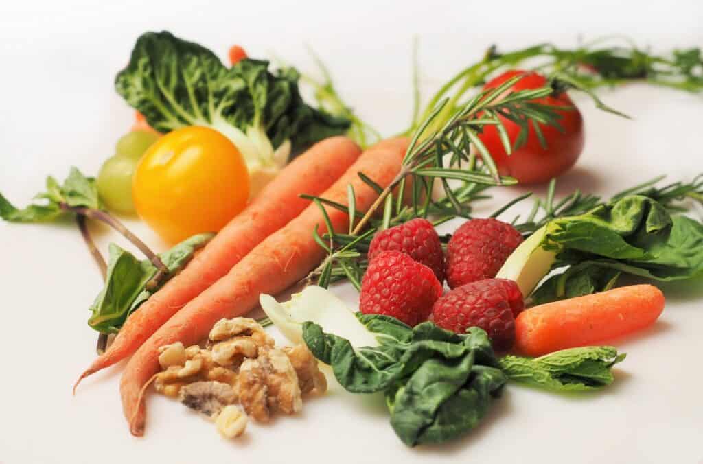 Various fruits and vegetables.